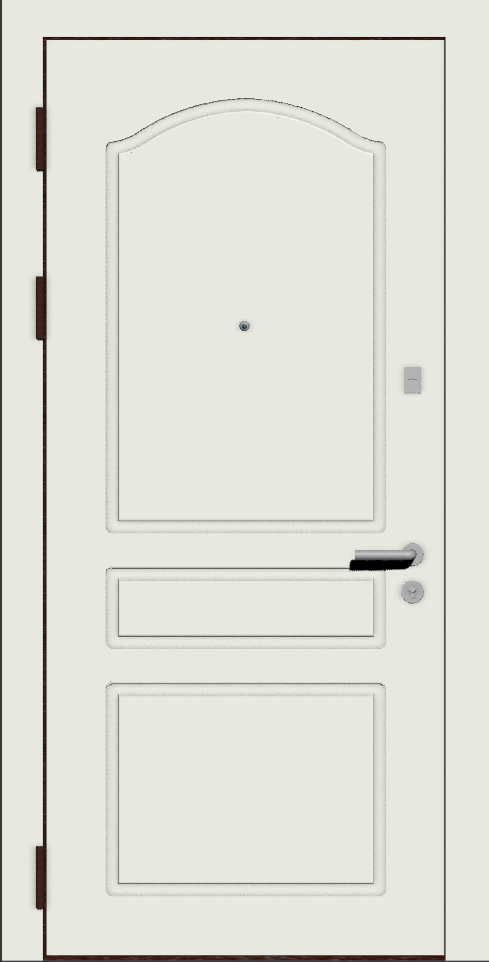 Металлическая входная дверь с отделкой эмаль белая